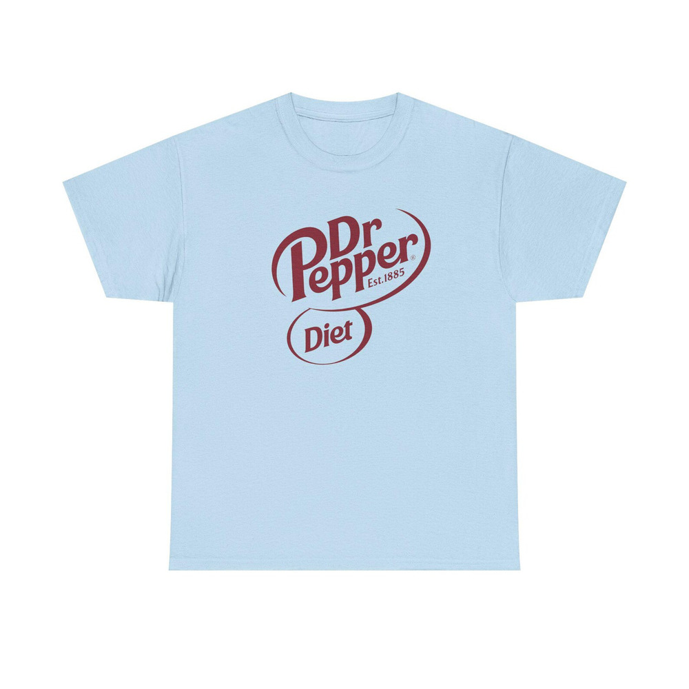 Diet Dr Pepper Soda T Shirt Light Blue